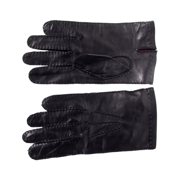 DENTS BLACK LEATHER GLOVES | MENS SIZE 9,5 - Picture 1 of 4